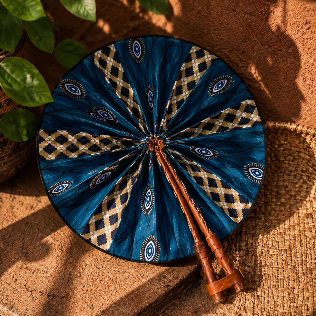 Éventail BINKUTI Ogu Blue